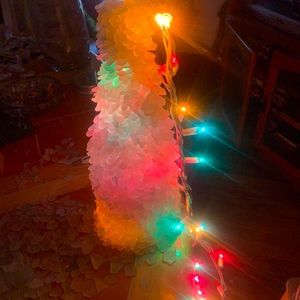 Beach glass Xmas tree